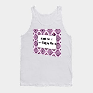 Meet me at my Happy Place ikat Tank Top